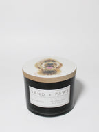 Cozy Sand + Paws Teakwood 12 oz scented candle