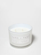 Cozy Sand + Paws Coconut & Palm 12 oz scented candle