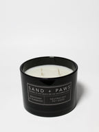 Cozy Sand + Paws Mahogany & Teakwood 12 oz scented candle