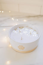 Cozy Sand + Paws Vanilla Sandalwood 12 oz scented candle