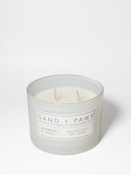 Cozy Sand + Paws Cashmere & Linen 12 oz scented candle