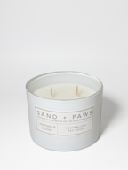Cozy Sand + Paws Lavender Musk 12 oz scented candle