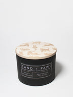 Cozy Sand + Paws Vanilla Sandalwood 12 oz scented candle